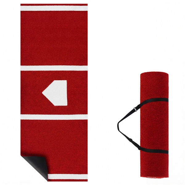 10英尺x 3英尺垒球投球垫，带人造草皮，室内外训练辅助工具，用于投球练习-1