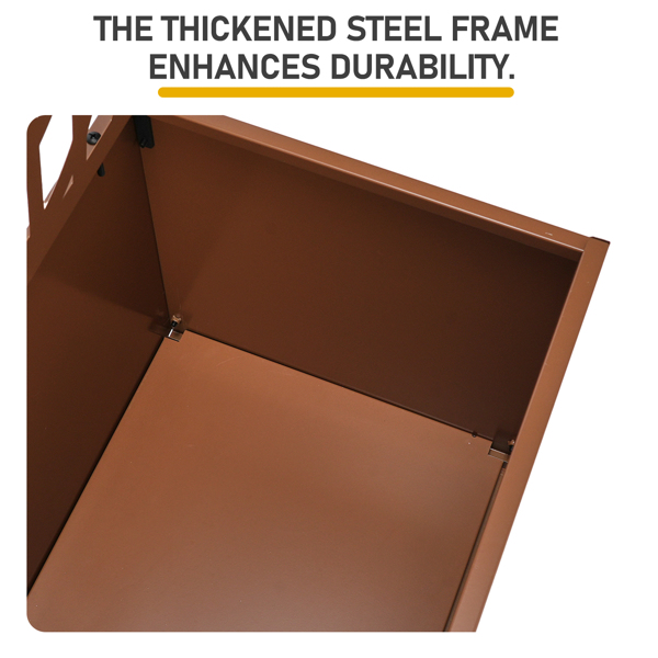 91.5*38*180CM  3层网格拆装式铁花架种植筐 棕色 铁种植-6