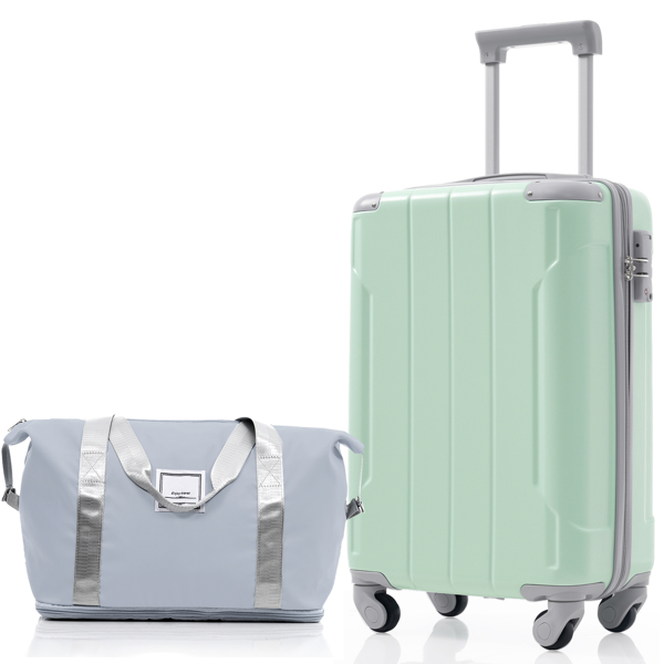 20英寸登机箱三件套，带万向轮，轻便硬壳ABS材质，适合短途旅行和商务出行-12