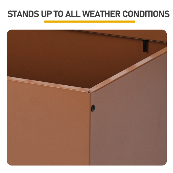 91.5*38*180CM  3层网格拆装式铁花架种植筐 棕色 铁种植-2