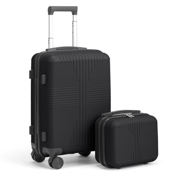 非TSA海关锁二合一 PP拉杆箱 12in 20in PP 黑色-23