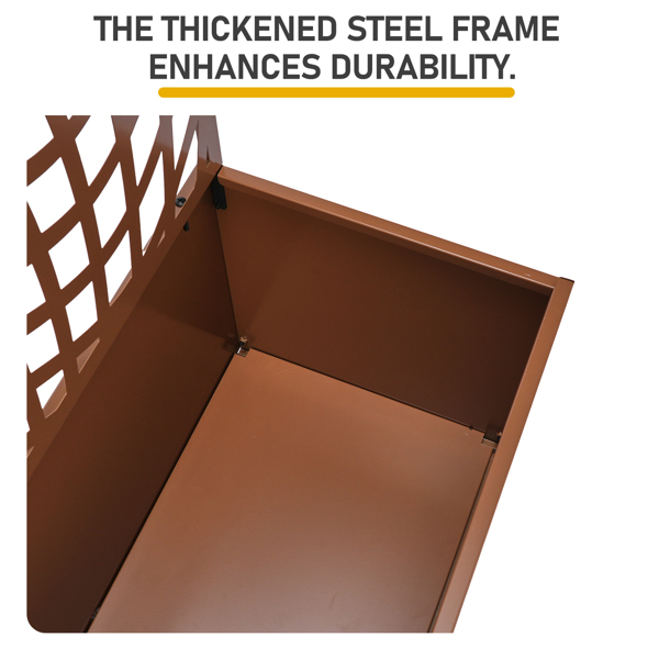 80*40*180cm 3层S型网格拆装款 带种植框  棕色 铁种植-8