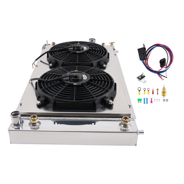 适用于雪佛兰S10/Blazer/GMC Jimmy 4.3L 1996-2005的带风扇的三排冷却散热器-1