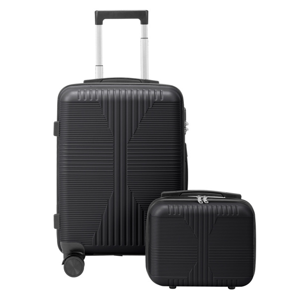 非TSA海关锁二合一 PP拉杆箱 12in 20in PP 黑色-11