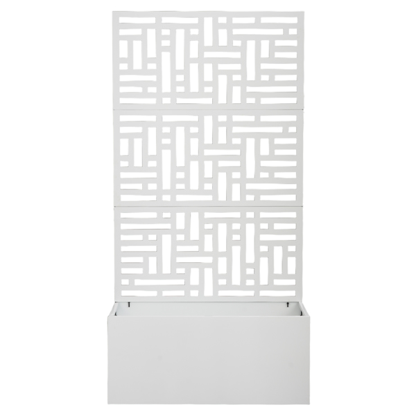 91.5*38*180CM  3层网格拆装式铁花架种植筐 白色 铁种植-11