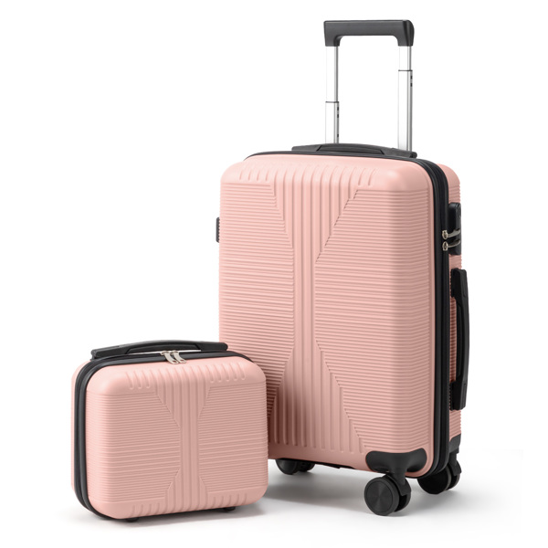 非TSA海关锁二合一 PP拉杆箱 12in 20in PP 玫瑰金色-12