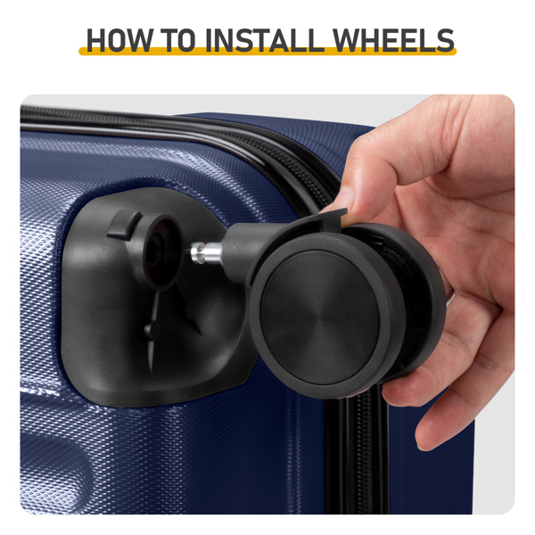 三合一竖纹磨砂箱壳非TSA海关锁28寸拆卸轮 ABS拉杆箱 20in 24in 28in ABS 全配色藏青色-8