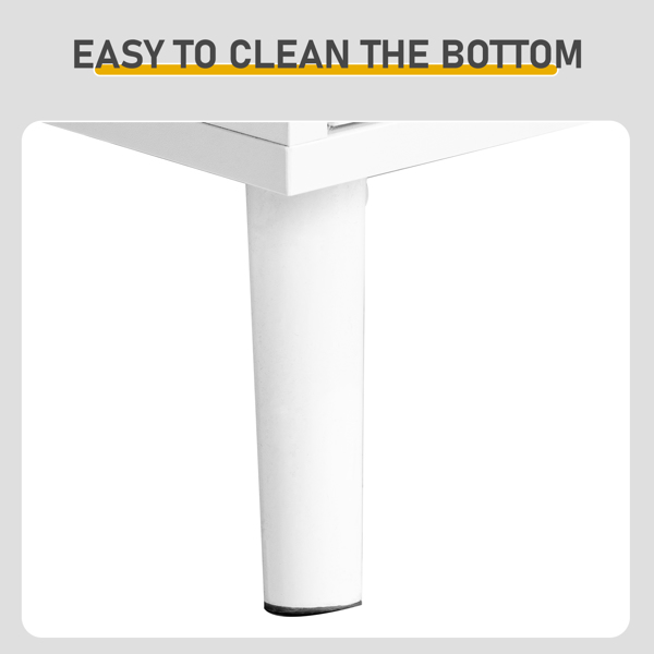 2门阳光板高脚内部4层带USB灯带24键可调节 鞋柜 刨花板 + 阳光板 68*40*83.5 cm 白色-7