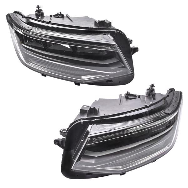 车灯 2X LED Headlight Headlamp Non-AFS Replacement for 2022-2024 Volkswagen Tiguan S/SE 2.0L L4-3