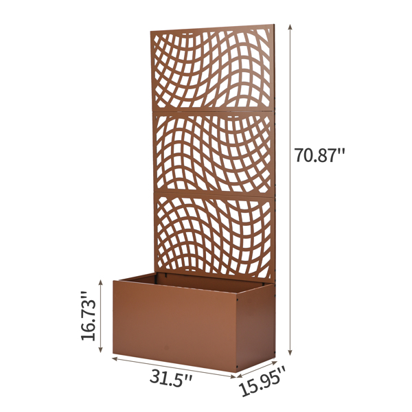 80*40*180cm 3层S型网格拆装款 带种植框  棕色 铁种植-1