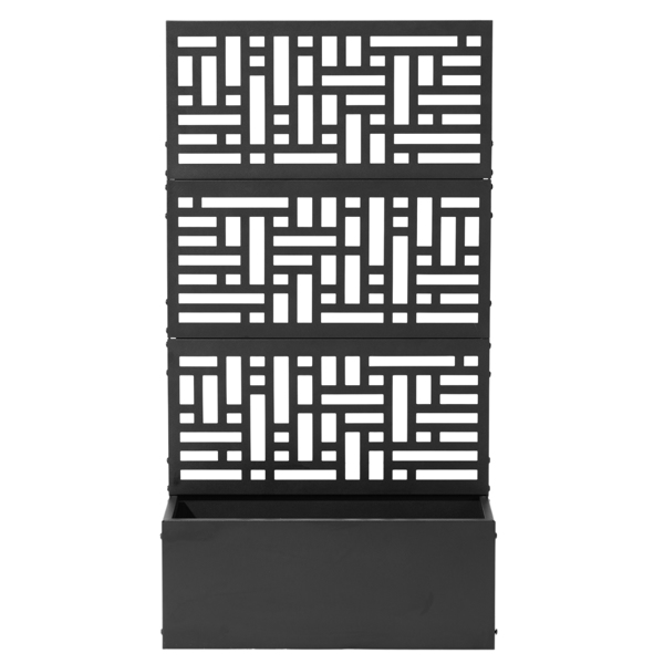 61*23.5*114CM 3层小号网格拆装式铁花架种植筐 黑色 铁种植-11