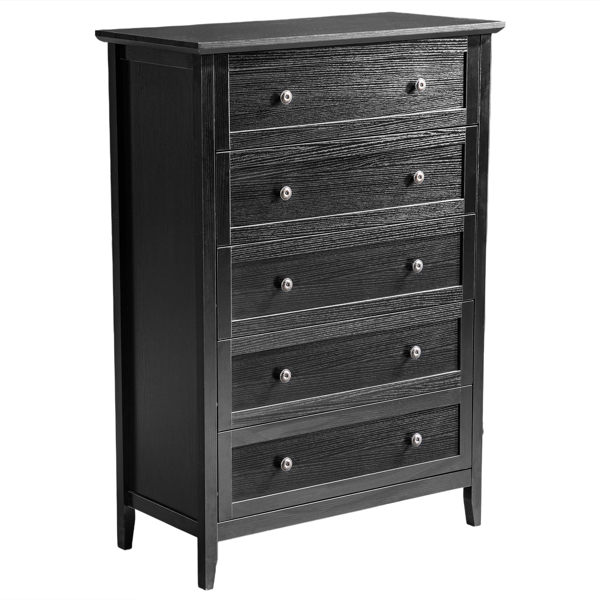 黑色浮雕（SG017FD） P2 刨花板+密度板 三胺 80*40*115cm  拼框 双把手五抽 抽屉柜-12