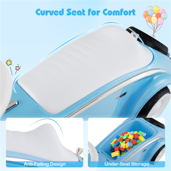 儿童滑车，带LED灯和喇叭的落地玩具（蓝色,19-36个月）-7