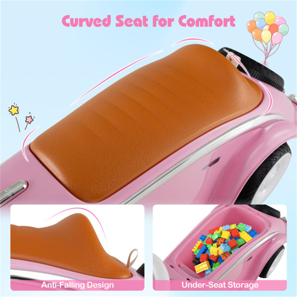 儿童滑车，带LED灯和喇叭的落地玩具（粉色,19-36个月）-7