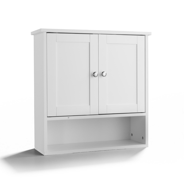 白色 E1密度板喷漆 60*20*60cm 双门一搁架 浴室壁柜-2