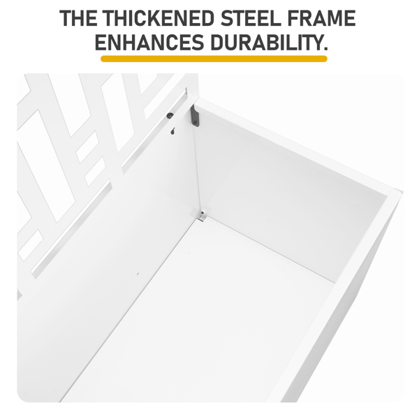 91.5*38*180CM  3层网格拆装式铁花架种植筐 白色 铁种植-6