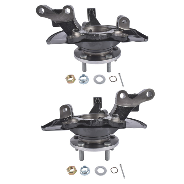 转向节总成 2x Front LH & RH Steering Knuckle & Hub Bearing Replacement for Mitsubishi Outlander 2007-18-1