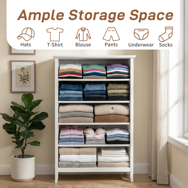 白色浮雕（SG014FD ） P2 刨花板+密度板 三胺 80*40*115cm  拼框 双把手五抽 抽屉柜-5