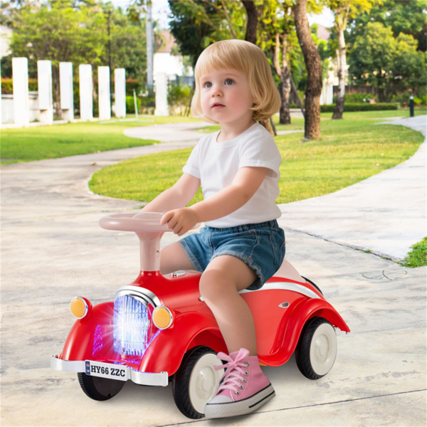 儿童滑车，带LED灯和喇叭的落地玩具（红色,19-36个月）-8