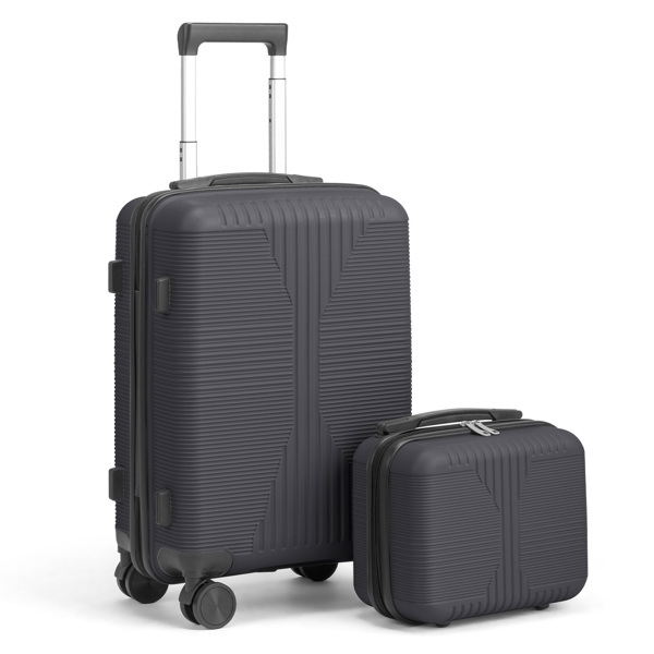 非TSA海关锁二合一 PP拉杆箱 12in 20in PP 深灰色-23