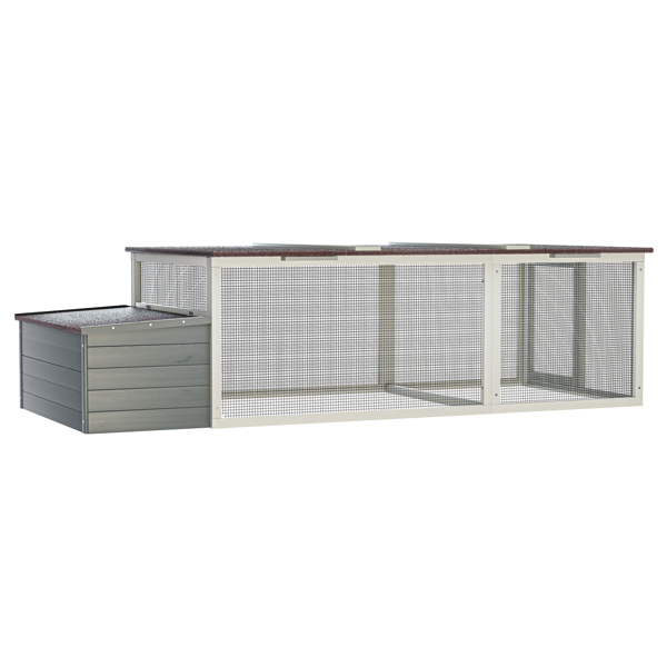 大型鸡舍带活动区，20.93平方英尺户外家禽笼，防风雨沥青屋顶，木制鸡舍带产蛋箱和安全锁，适合后院使用--不支持self-pick up且不支持指定仓库发货-7