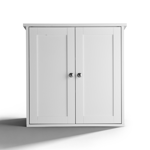 白色 E1密度板喷漆 60*18*60cm 双门2搁架 浴室壁柜-2