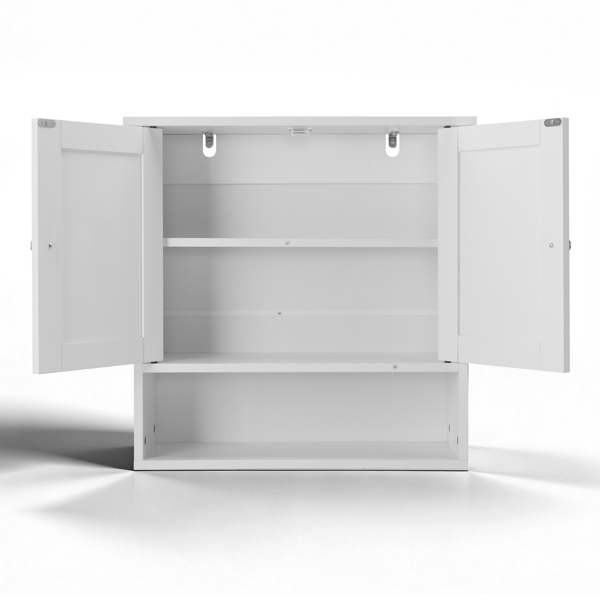 白色 E1密度板喷漆 60*20*60cm 双门一搁架 浴室壁柜-4