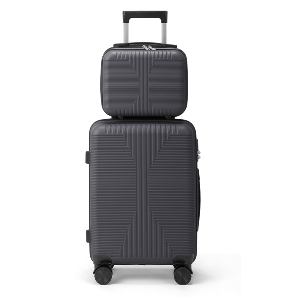 非TSA海关锁二合一 PP拉杆箱 12in 20in PP 深灰色-14