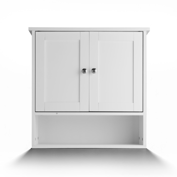 白色 E1密度板喷漆 60*20*60cm 双门一搁架 浴室壁柜