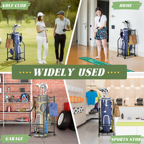 高尔夫球包收纳架，车库高尔夫球杆包收纳架，高尔夫球杆额外收纳架，适用于车库、棚屋、地下室的高尔夫球包整理架--不支持self-pick up且不支持指定仓库发货-4