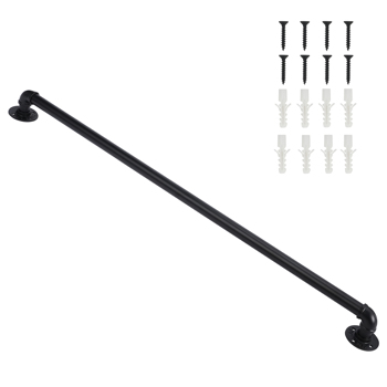 4FT 黑色 铁质 庭院楼梯扶手