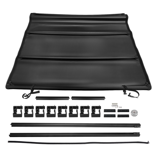 8ft Soft Roll-Up Tonneau Cover fit for Ford F-150 2015-2026 Vinyl +Aluminum Alloy-6