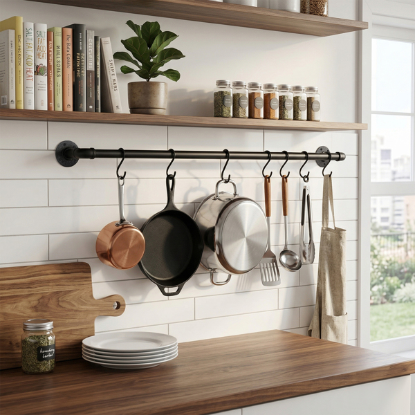 12FT 黑色 三节装 铁质 庭院楼梯扶手-5