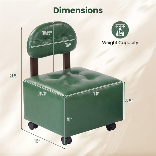 一套2个可堆叠的带制动轮的小型滚轮凳，入口用紧凑的换鞋脚踏板-6