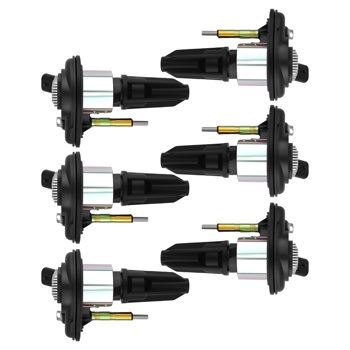 6x Ignition Coil Pack Set fit for Bravada/9-7X/Rainier 4.2L 2002-2005 GN10114 Black