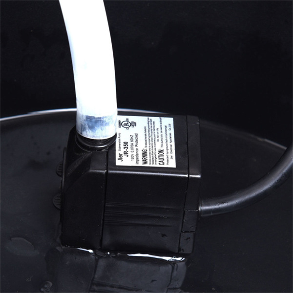 乡村风格的2层手动泵桶式喷泉，庭院花园的室外木制冷杉喷泉-10