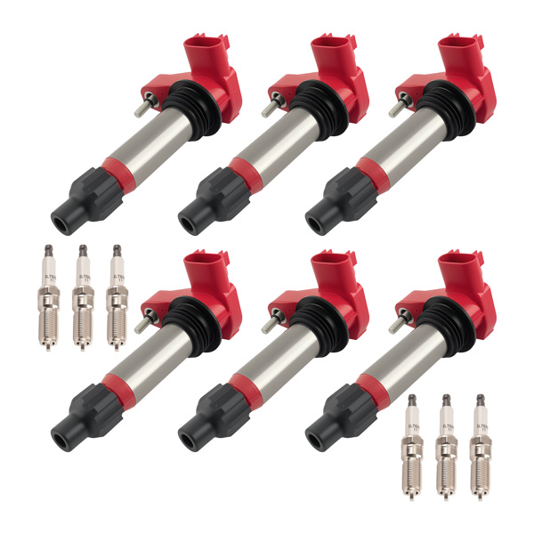 6pcs Ignition Coils & Iridium Plugs fit for Chevy Malibu Impala 3.6L 2010-2020-6