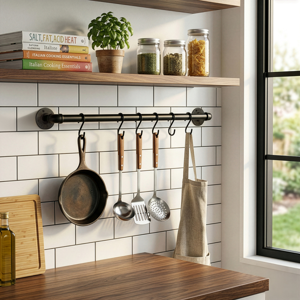 3FT 黑色 铁质 庭院楼梯扶手-5