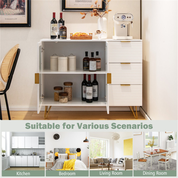 33.5英寸多功能储物柜，厨房/餐厅/客厅自助餐桌的理想选择-9