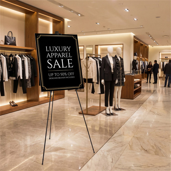 6件套带提袋的金属三脚架展示架，可调节高度的艺术架，用于婚礼标志海报-7