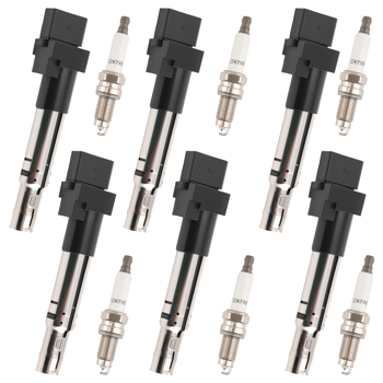 6x Ignition Coils & Spark Plug fit for Audi TT VW Eos 3.2L V6 2004-2009 UF531