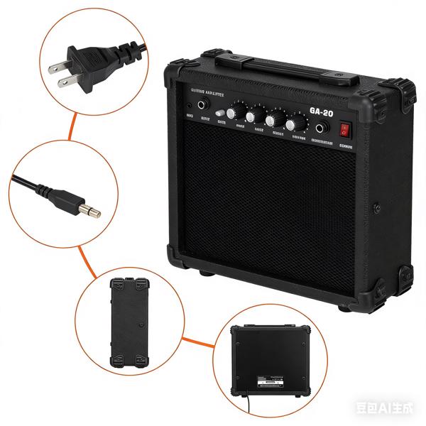  20W 电吉他音箱 黑色-11