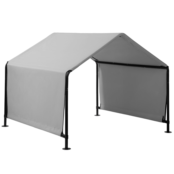 4*4*3.3FT 黑色铁管 PVC涂层涤纶篷布防水防紫外 深灰色 宠物帐篷 篷布底部车缝 顶部魔术贴-1