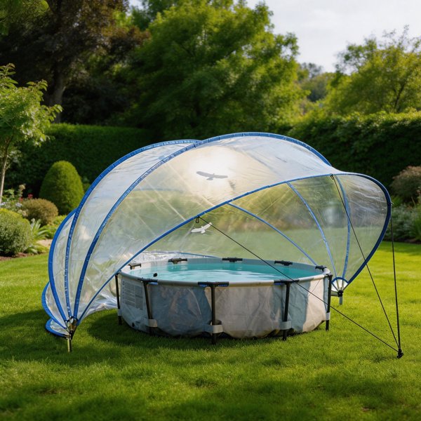 16英尺伸缩式泳池盖、PVC薄膜玻璃纤维杆泳池围栏、户外游泳池配件--不支持self-pick up且不支持指定仓库发货-1