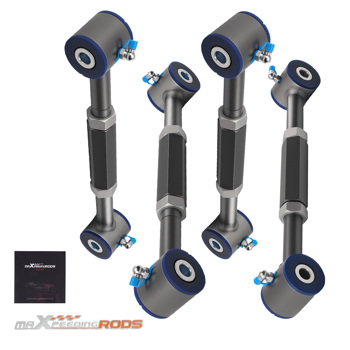 4pcs Adjustable Rear Lower Camber Arms Toe Kit fit for 1998-2001 2002 Honda Accord