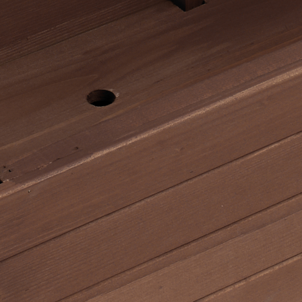 110*44.5*113CM 碳化色 带拱形格子 高架花园床 杉木 木种植-2