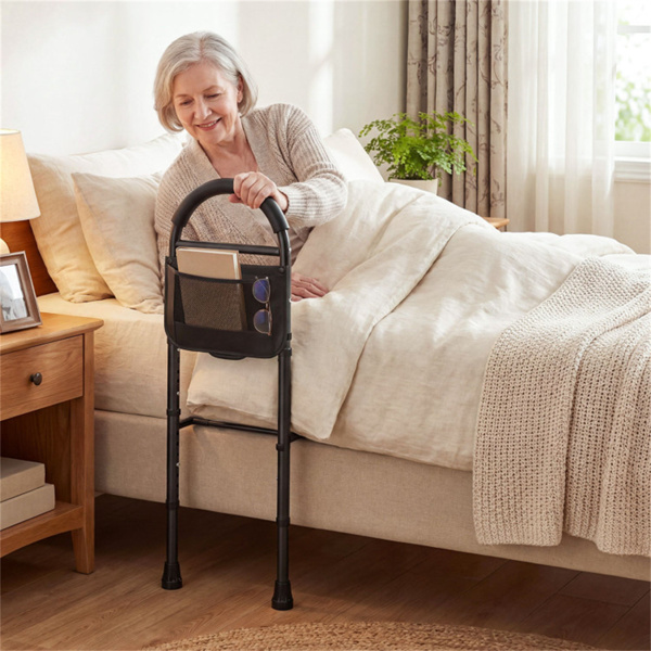 高度可调的床边安全栏杆，无需工具即可组装的床辅助杆，带防滑腿，适合老年人-2