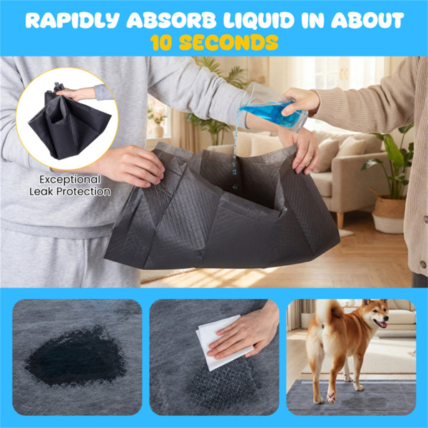 150包24英寸x24英寸6层超吸水宠物训练垫，带气味控制-3