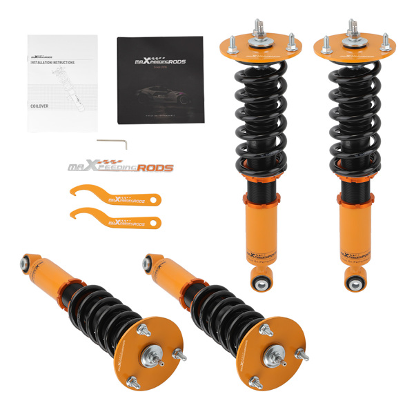 Coilover Adj. Damper Shock+Spring Lowering Kit fit for Lexus LS400 90-94-6