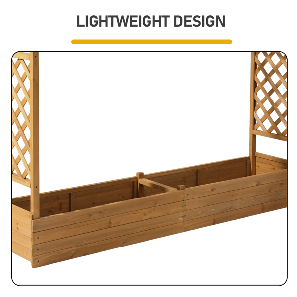 200*45*113CM 柚木色 加宽种植花架 杉木 木种植-7